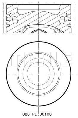  028PI00100001 MAHLE Поршень