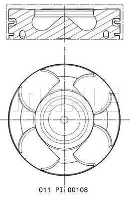  011PI00108001 MAHLE Поршень