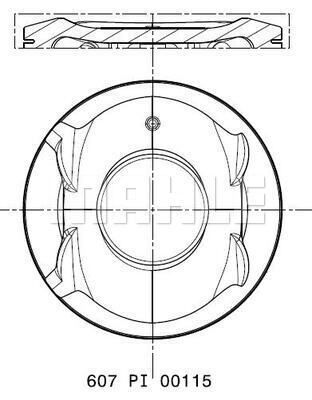  607PI00115002 MAHLE Поршень