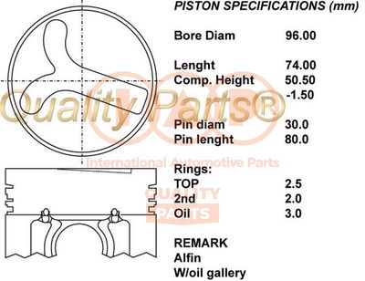  10013045 IAP QUALITY PARTS Поршень