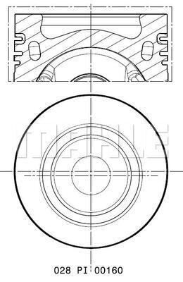  028PI00160001 MAHLE Поршень