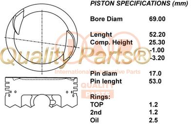  10120065 IAP QUALITY PARTS Поршень