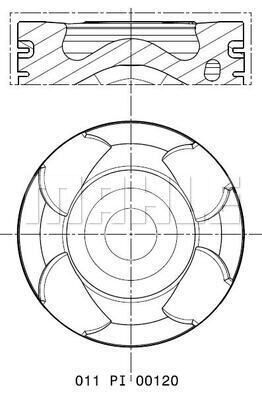  011PI00120001 MAHLE Поршень