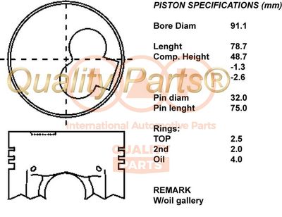  10012030 IAP QUALITY PARTS Поршень