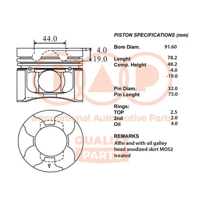  10012035 IAP QUALITY PARTS Поршень