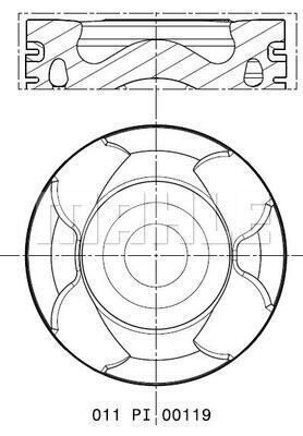  011PI00119000 MAHLE Поршень