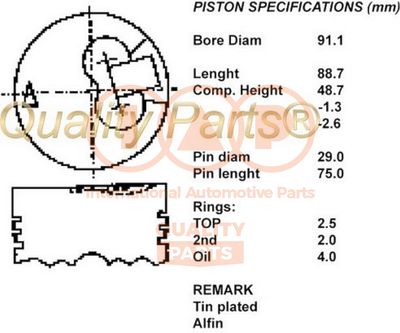  10012024 IAP QUALITY PARTS Поршень