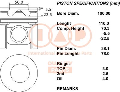  10013079 IAP QUALITY PARTS Поршень