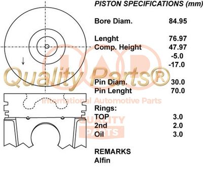  10006065 IAP QUALITY PARTS Поршень