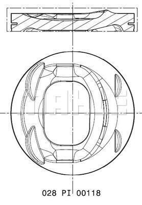  028PI00118002 MAHLE Поршень