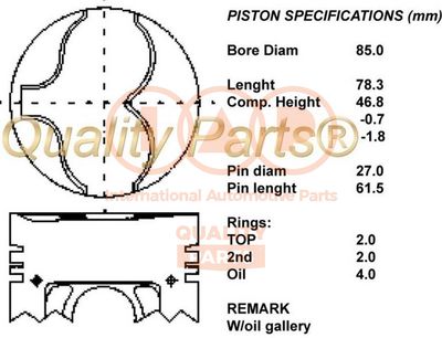  10013032 IAP QUALITY PARTS Поршень