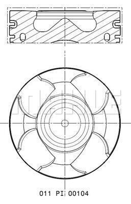  011PI00104001 MAHLE Поршень