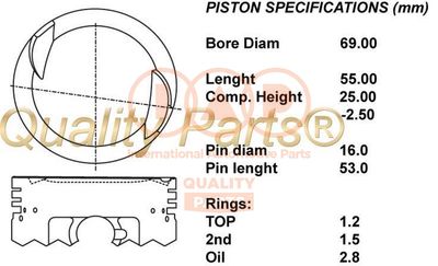  10020061 IAP QUALITY PARTS Поршень