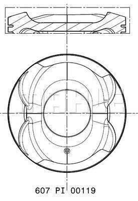  607PI00119002 MAHLE Поршень