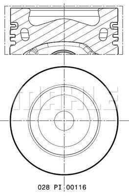  028PI00116000 MAHLE Поршень