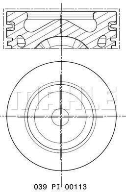  039PI00113001 MAHLE Поршень