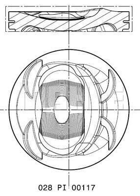  028PI00117000 MAHLE Поршень