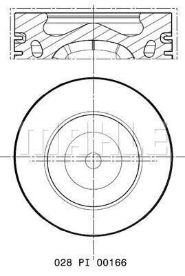  028PI00166002 MAHLE Поршень