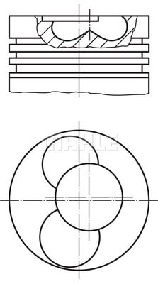  0308812 MAHLE Поршень