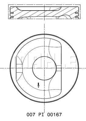  007PI00167000 MAHLE Поршень