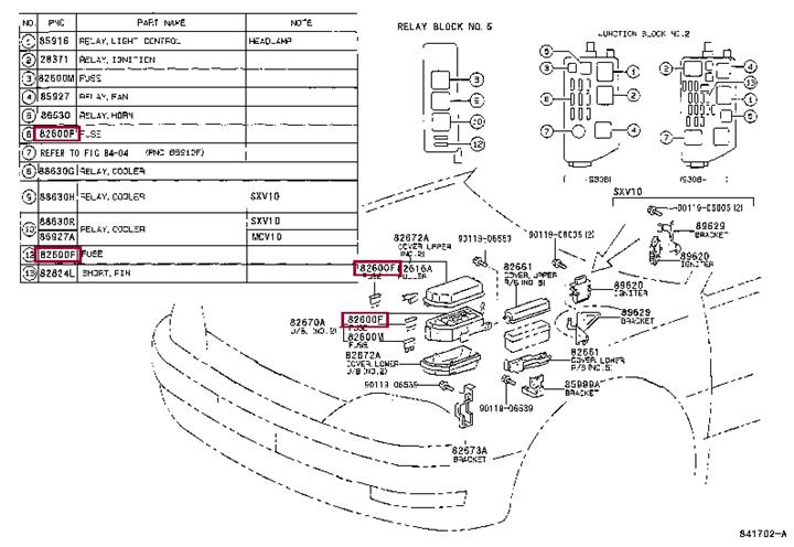  Предохранитель 9098209006 Toyota 90982-09006