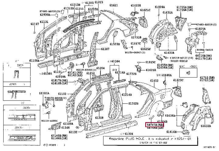  Предохранитель 58747AA010 Toyota 58747-AA010