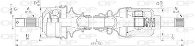  DRS602300 OPEN PARTS Приводной вал