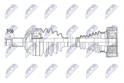  NPWVW166 NTY Приводной вал
