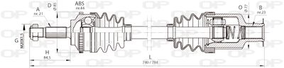  DRS637100 OPEN PARTS Приводной вал