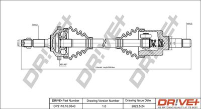  DP2110100540 Dr!ve+ Приводной вал