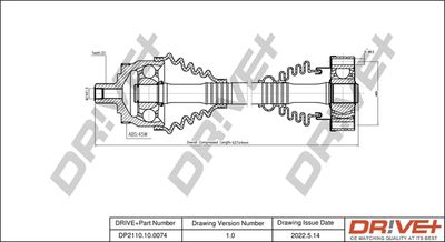  DP2110100074 Dr!ve+ Приводной вал