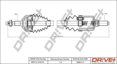  DP2110100173 Dr!ve+ Приводной вал