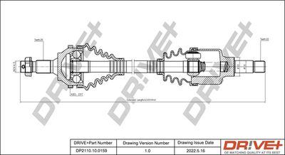  DP2110100159 Dr!ve+ Приводной вал