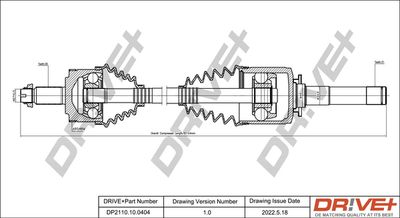  DP2110100404 Dr!ve+ Приводной вал