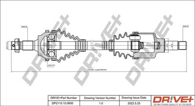  DP2110100600 Dr!ve+ Приводной вал