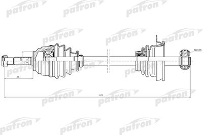  PDS0587 PATRON Приводной вал