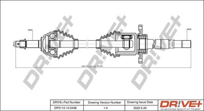  DP2110100438 Dr!ve+ Приводной вал