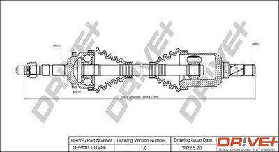  DP2110100486 Dr!ve+ Приводной вал