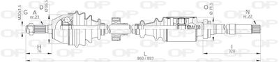  DRS605700 OPEN PARTS Приводной вал