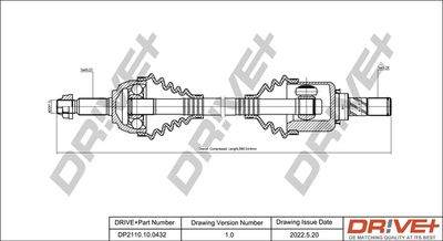  DP2110100432 Dr!ve+ Приводной вал