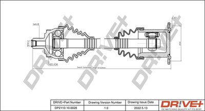  DP2110100028 Dr!ve+ Приводной вал