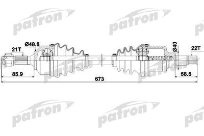  PDS0126 PATRON Приводной вал
