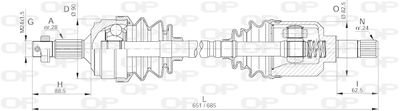  DRS625400 OPEN PARTS Приводной вал