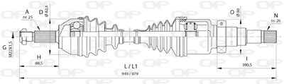  DRS637300 OPEN PARTS Приводной вал