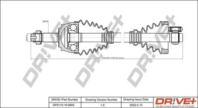  DP2110100004 Dr!ve+ Приводной вал