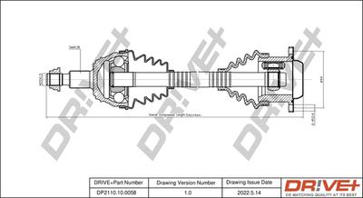  DP2110100058 Dr!ve+ Приводной вал