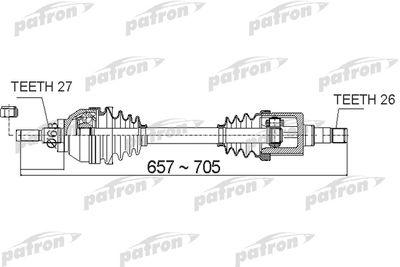  PDS0486 PATRON Приводной вал