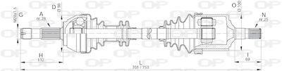  DRS614100 OPEN PARTS Приводной вал