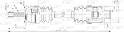  DRS601300 OPEN PARTS Приводной вал