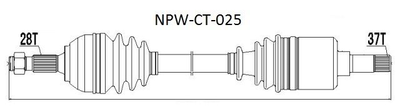  NPWCT025 NTY Приводной вал